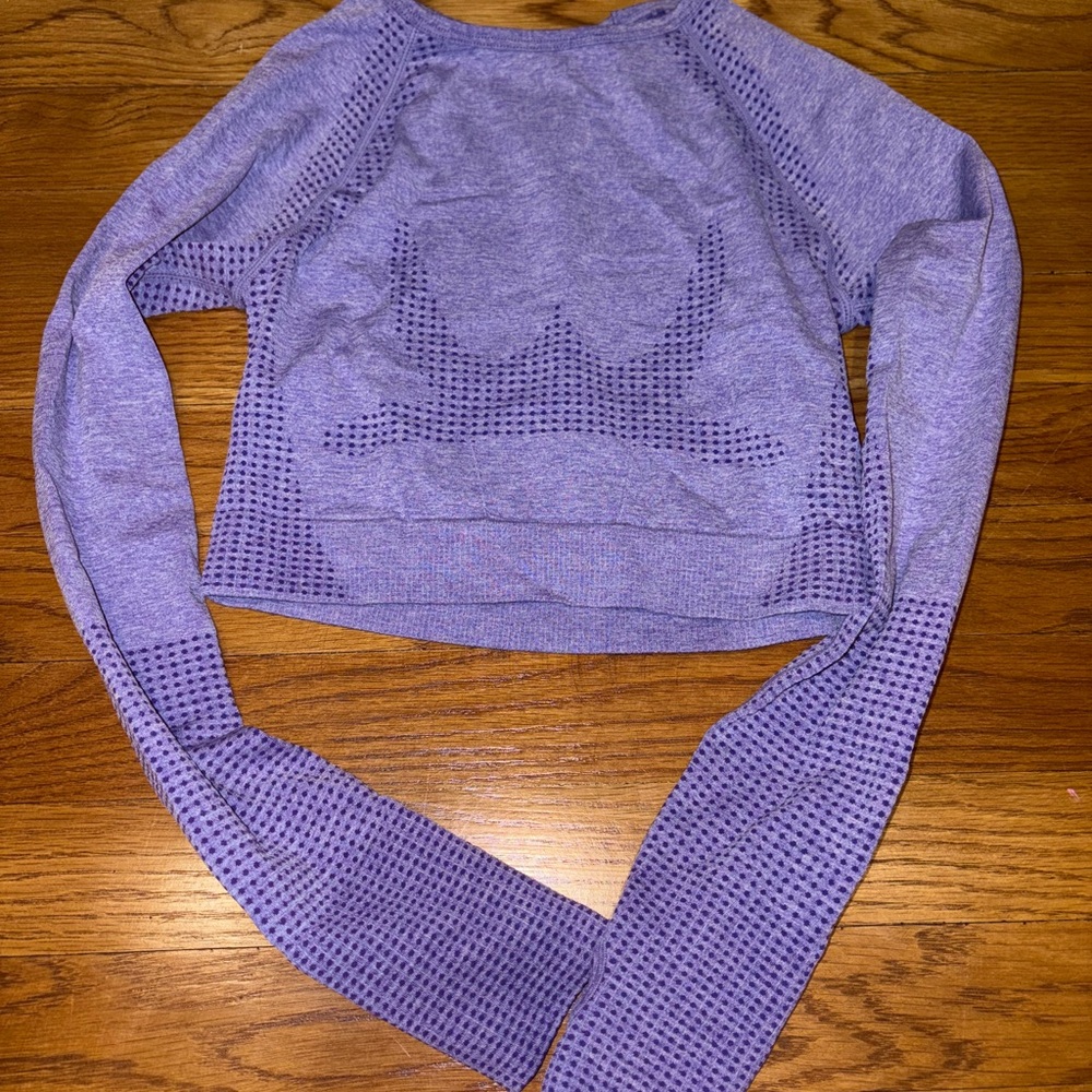 Purple Shein Cropped Athletic Top
